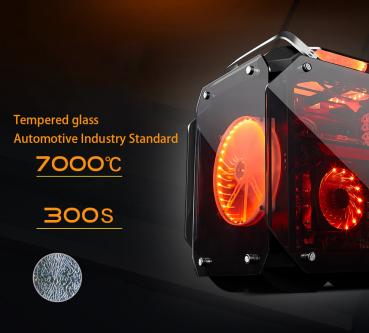 Glasseite Glasscheibe Gaming Pc Gehäuse Computer LED Fan